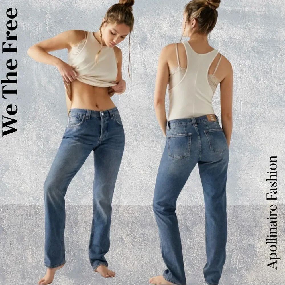 We The Free Siren Curvy Low Rise Women's Blue Jeans Size 28 NWT